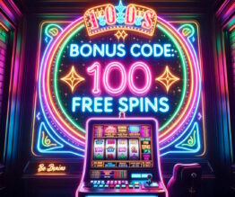 slots machine with 100 Free spins writing